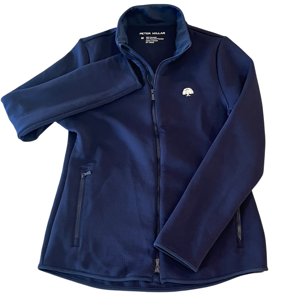 Peter Millar Jacket Womens Medium Navy Lumi-Knit Midweight Full Zip Crown - Picture 4 of 11